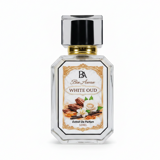White Oud Perfume by Bin Awan – Fresh Clean Oud Fragrance | Long Lasting | 50ml Pakistan