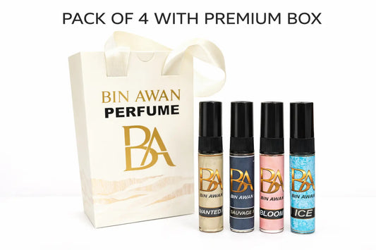 4 Premium Perfume Tester Pack – Long Lasting Fragrances + Optional Luxury Gift Box 🎁