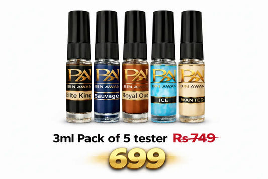 Bin Awan Luxury Testers | Pack of 5 Premium Perfumes (3ml Each)