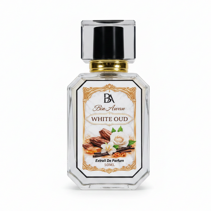 White Oud Perfume by Bin Awan – Fresh Clean Oud Fragrance | Long Lasting | 50ml Pakistan